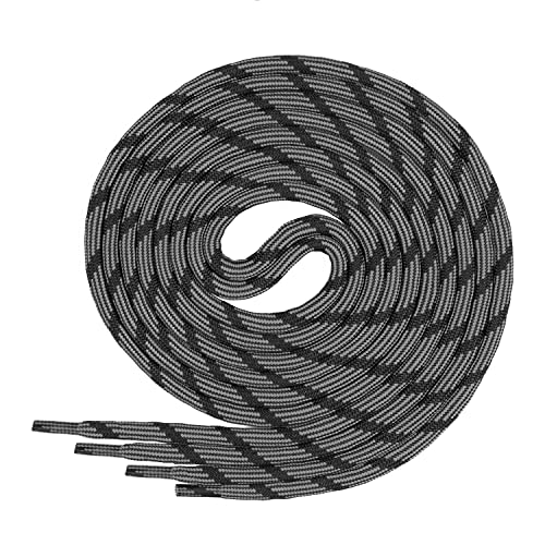 Di Ficchiano runde Schnürsenkel für Trekkingschuhe und Arbeitsschuhe - extra reißfest - ø 5 mm Farbe Schwarz-Grau-m2 Länge 180cm Di Ficchiano runde Schnürsenkel für Trekkingschuhe und Arbeitsschuhe - extra reißfest - ø 5 mm Farbe Schwarz-Grau-m2 Länge 180cm von Di Ficchiano