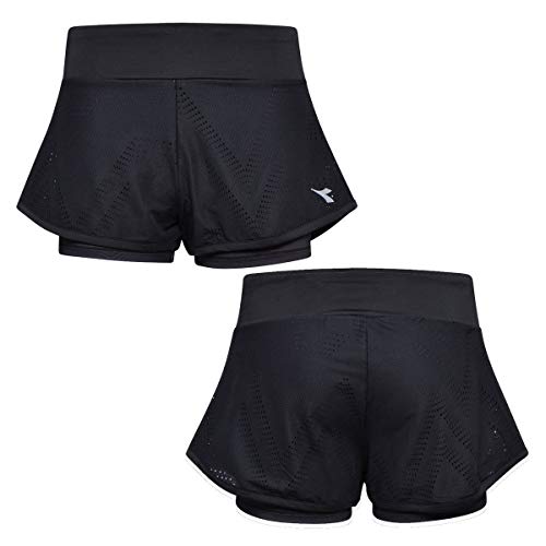 Diadora Sport Damen 102172910 L.Run Shorts, schwarz, XL von Diadora