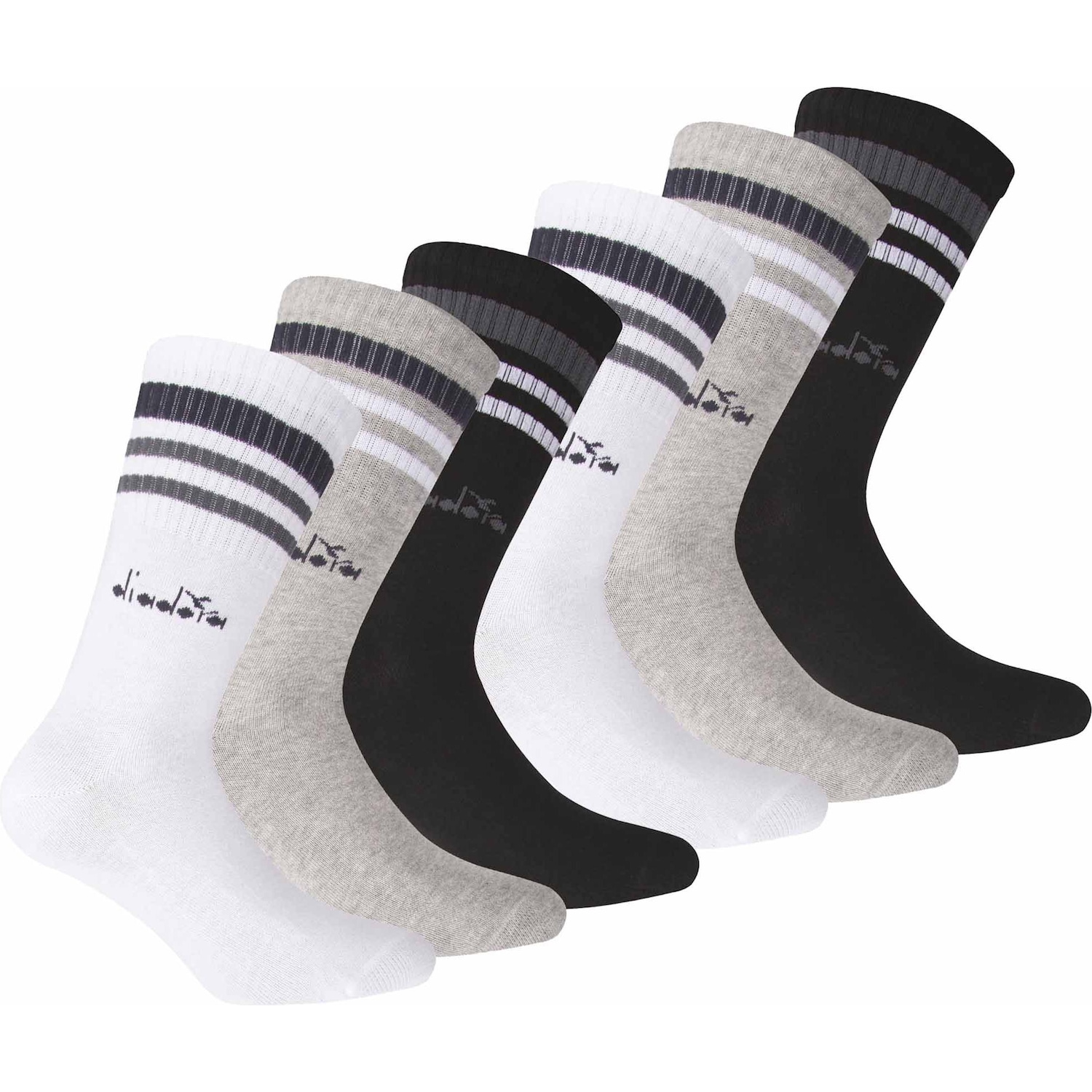 Diadora, Herren, Socken, Socken Casual Bequem sitzend, Mehrfarbig, (6er Pack, 43 - 46) von Diadora