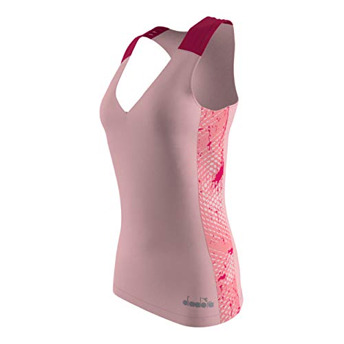 Diadora Damen, Clay Tank-Top Rosa, Pink, XL Oberbekleidung von Diadora
