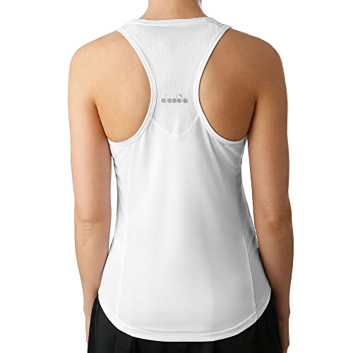 Diadora Damen, Court Tank-Top Weiß, Hellgrau, S Oberbekleidung, S von Diadora