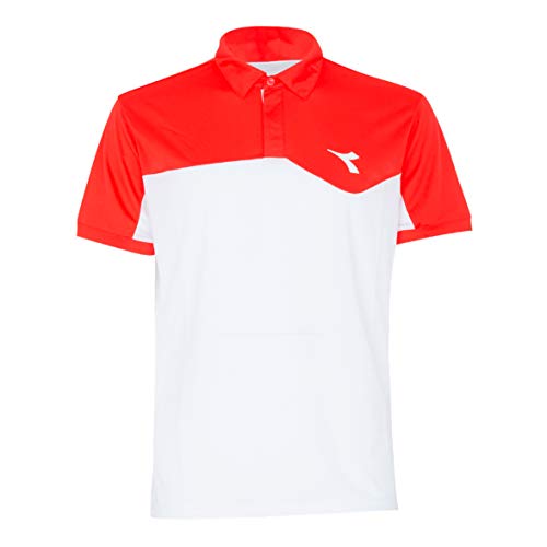Diadora Herren, Court Polo Weiß, Rot, L Oberbekleidung, L Diadora Herren, Court Polo Weiß, Rot, L Oberbekleidung, L von Diadora