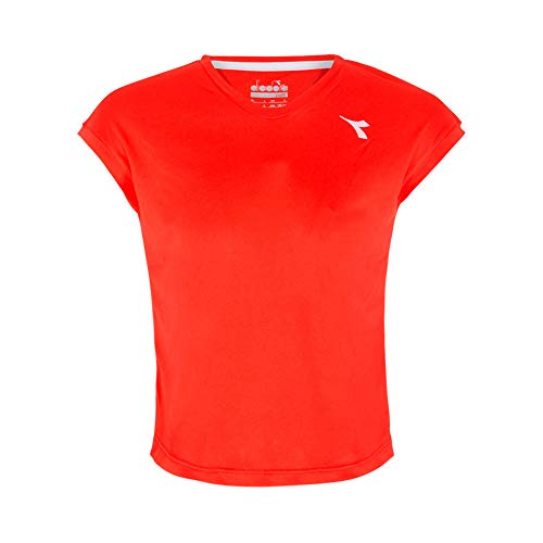 Diadora Mädchen, Team T-Shirt Rot, Weiß, XL Oberbekleidung Diadora Mädchen, Team T-Shirt Rot, Weiß, XL Oberbekleidung von Diadora