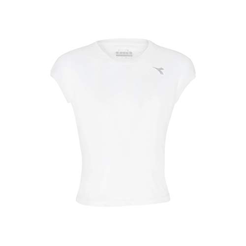 Diadora Mädchen, Team T-Shirt Weiß, Hellgrau, L Oberbekleidung, L von Diadora