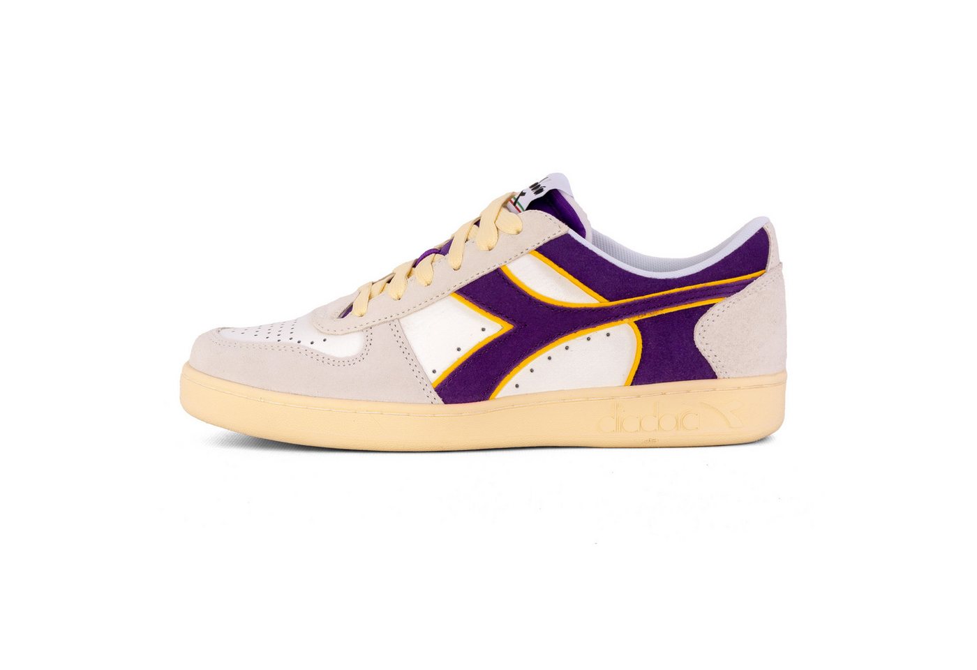 Diadora Schuhe Diadora Basket Low Leather, G 43, F wht/lavand Sneaker Diadora Schuhe Diadora Basket Low Leather, G 43, F wht/lavand Sneaker von Diadora