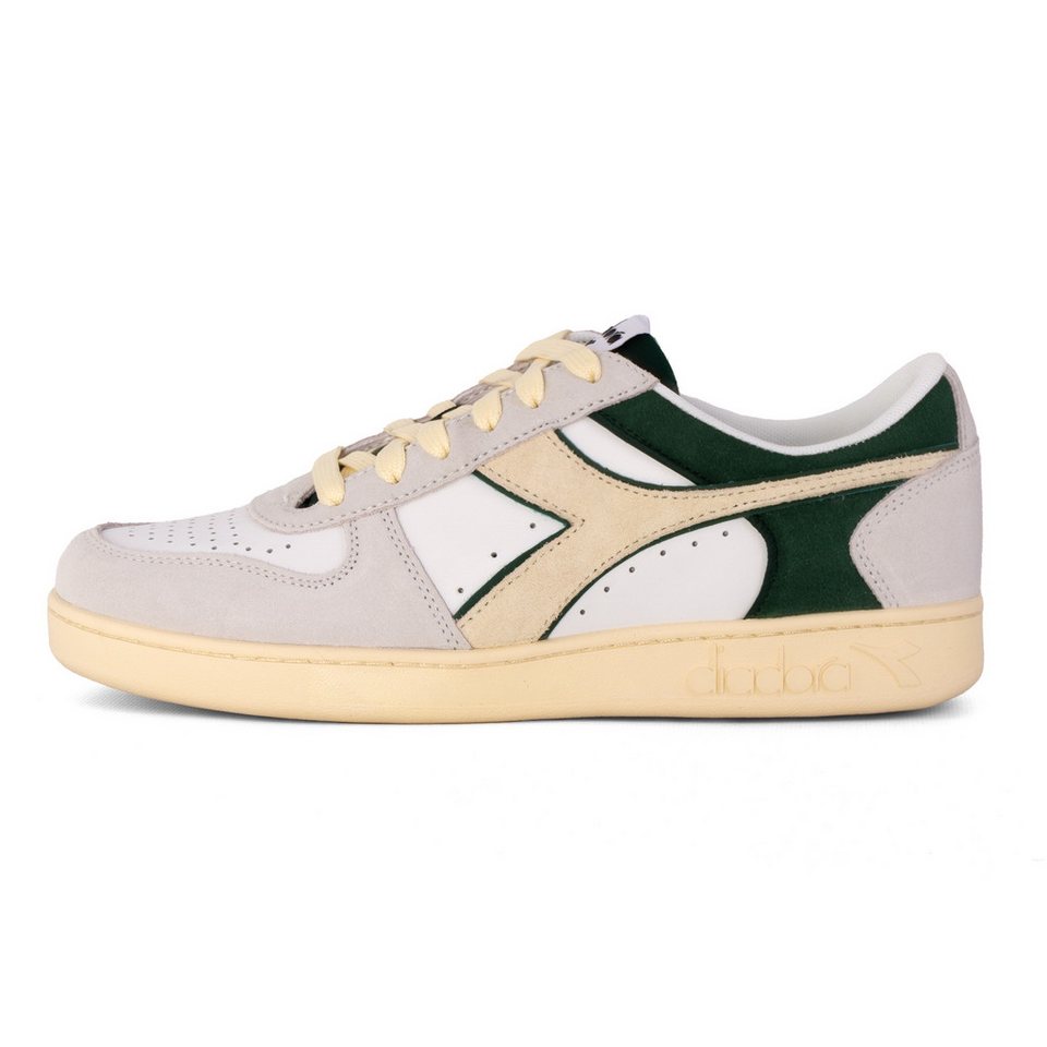 Diadora Schuhe Diadora Magic Basket Low Suede, G 43, F wht/green Sneaker von Diadora