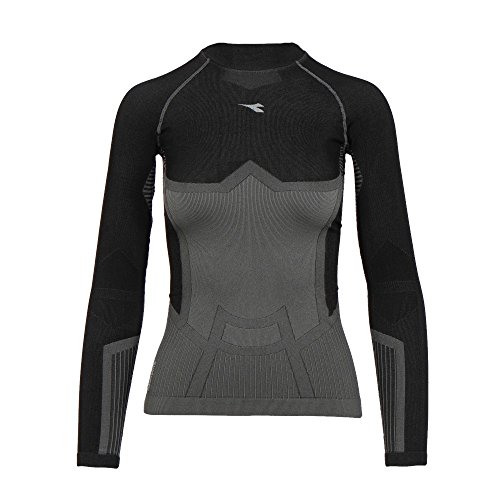 Diadora Sport Damen 102171192 L.Turtle Neck ACT T-Shirt, Nero Fumo, XS/S Diadora Sport Damen 102171192 L.Turtle Neck ACT T-Shirt, Nero Fumo, XS/S von Diadora