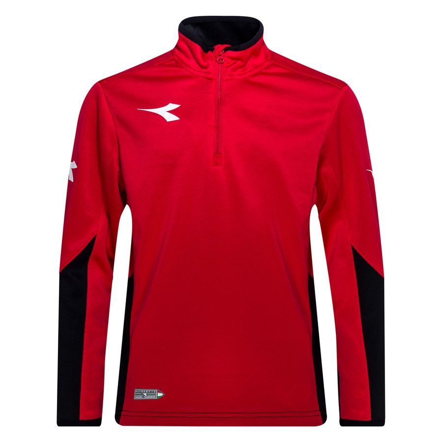 Diadora Trainingsshirt Equipo 1/2 Zip - Rot/Schwarz Kinder von Diadora
