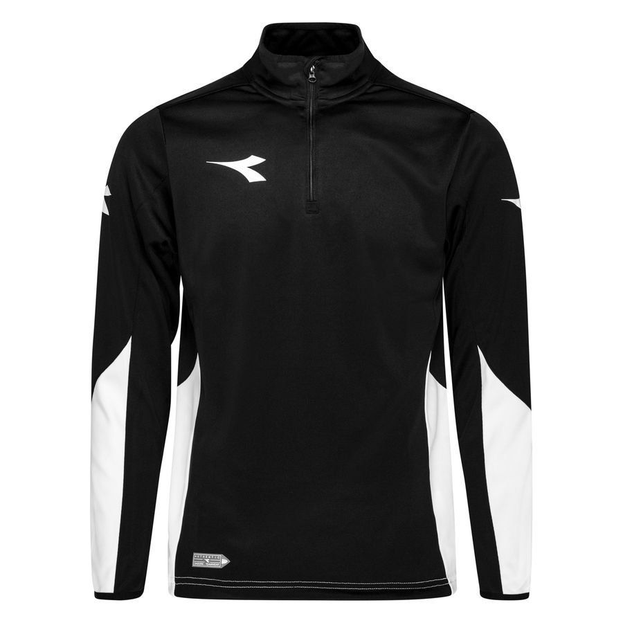 Diadora Trainingsshirt Equipo 1/2 Zip - Schwarz/Weiß Kinder von Diadora