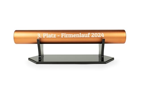 Diamandi Staffelstab mit Gravur - personalisiert mit Wunsch-Text, Name oder Logo - Geschenk Mitarbeiter Abschied Übergabe Jubiläum - Arbeit + Sport - Leichtathletik (Bronze) von Diamandi