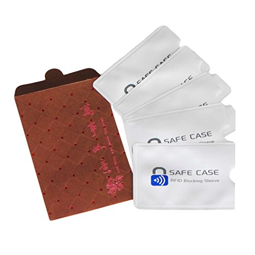 Diawell RFID NFC Schutzhülle Set (5 Stk) + Geschenkverpackung Kartenschutzhüllen Blocker Datenschutz Abschirmung Hülle Sleeve EC Karte Personalausweis Kreditkarte von Diawell