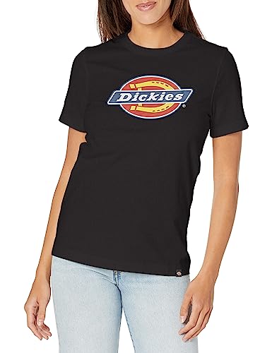 Dickies, Damen, Dickies T-Shirt mit dreifarbigem Logo, schwer, für Damen, Schwarz, S von Dickies