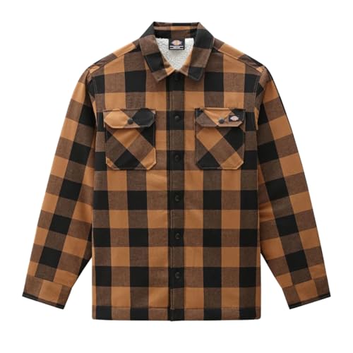 Dickies Sherpa Lined Sacramento Flannel Shirt - Brown Duck - M von Dickies