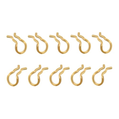 Dickly 10 Stück Befestigungs-Federklammern für Fahrradsattel, Federklammern, tragbar, Ersatz-Bremsbeläge, Splintbolzen-Bremssättel, Gold Dickly 10 Stück Befestigungs-Federklammern für Fahrradsattel, Federklammern, tragbar, Ersatz-Bremsbeläge, Splintbolzen-Bremssättel, Gold von Dickly