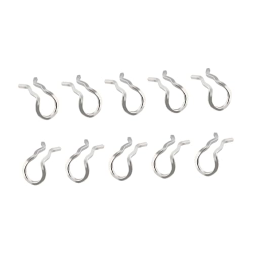 Dickly 10 Stück Befestigungs-Federklammern für Fahrradsattel, Federklammern, tragbar, Ersatz-Bremsbeläge, Splintbolzen-Bremssättel, Silber Dickly 10 Stück Befestigungs-Federklammern für Fahrradsattel, Federklammern, tragbar, Ersatz-Bremsbeläge, Splintbolzen-Bremssättel, Silber von Dickly