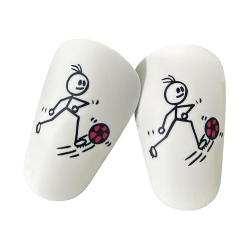 Dickly 2 Stücke Mini Fußball Schienbeinschoner Beinschutz für Kinder Stoßfest Leichte Bequeme Fußballausrüstung, Rot von Dickly