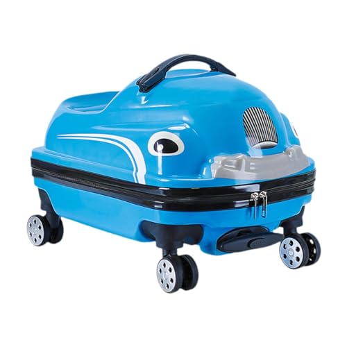 Dickly 20" Aufsitz-Reisekoffer, Hartschalen-Gepäck, Stabiler tragbarer Trolley im Auto-Design mit Rädern für Kinder, Jungen, Mädchen, Blau Dickly 20" Aufsitz-Reisekoffer, Hartschalen-Gepäck, Stabiler tragbarer Trolley im Auto-Design mit Rädern für Kinder, Jungen, Mädchen, Blau von Dickly