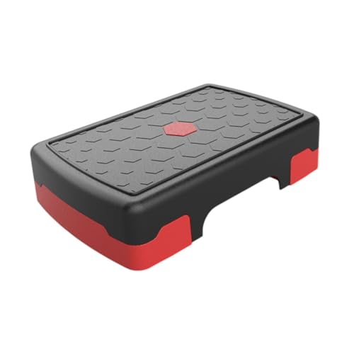 Dickly Aerobic Stepper Übung Schritt Plattform Workout Stepper Balance Board für Kraft, Rot Schwarz von Dickly