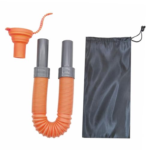 Dickly Ausdehnbarer Wasserschlauch, Ausdehnbarer Schlauch für Wassertank, Wasserfüllschlauch für Outdoor-Camping-Marineboot, Orange von Dickly