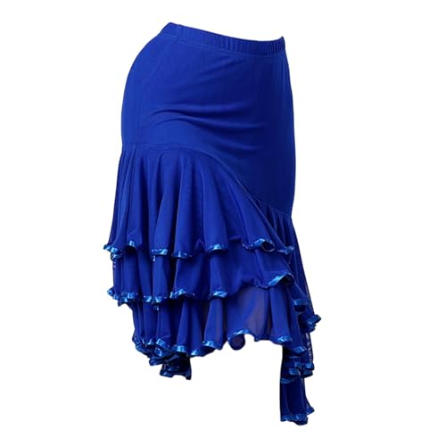 Dickly Ballsaal Tanzrock Urlaub Tanzkleid für Cha Cha Bühnenauftritt Samba, Blue M von Dickly