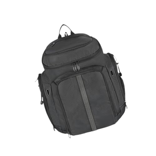 Dickly Basketball-Rucksack, Fußball-Rucksack mit Zugstangengürtel, praktischer Fußball-Rucksack aus Polyester, tragbare Sportausrüstungstasche, Schwarz von Dickly