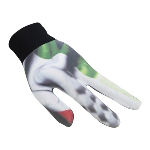 Dickly Billardhandschuh mit DREI Fingern, verstellbar, rutschfest, Snooker-Handschuh für die Linke Hand, zum Üben von Sportarten, Stil c von Dickly