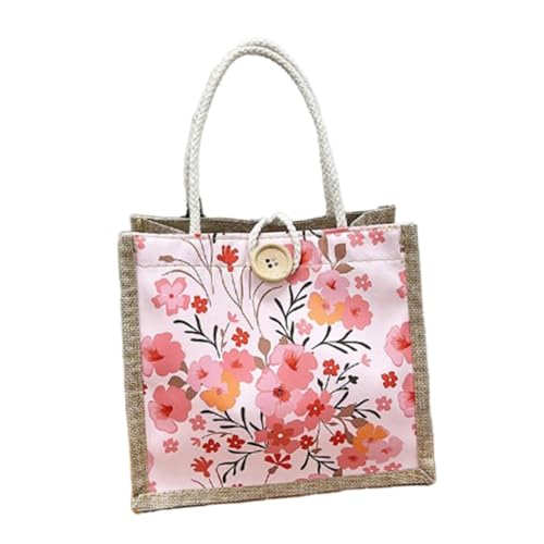 Dickly Damen-Tragetasche, Unterarmtasche, modische tragbare Reise-Tragetasche, Handtasche, Schultertasche für die Arbeit, Freizeit, Pendeln, Frühling, Sommer, Dark Pink W Button von Dickly