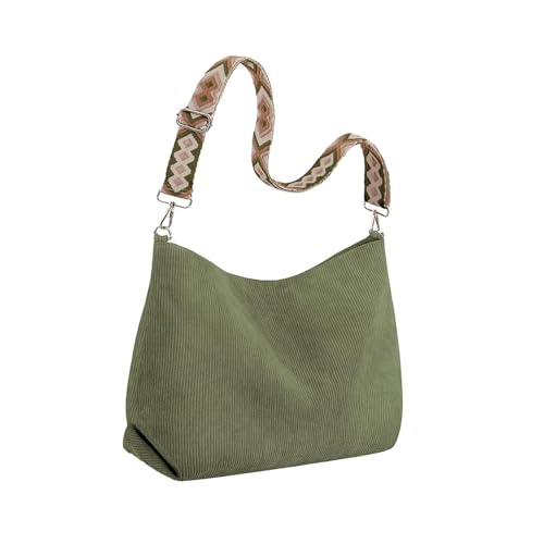 Dickly Damen-Umhängetasche, Trendige Hobo-Handtasche für den Weg zur Arbeit, Outdoor-Shopping, GrÜn von Dickly