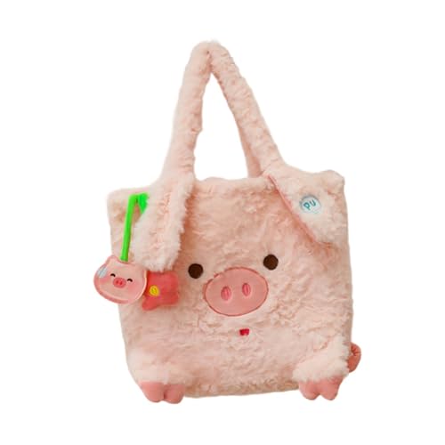 Dickly Damen-Umhängetasche mit niedlichem Schweinchen, schöne modische Tasche für Frühling, Reisen, Party, Urlaub, Handtasche 32cmx20cm von Dickly