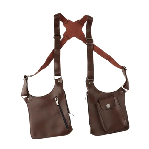 Dickly Doppelte Schulter-Achseltasche, Freizeittaschen für Herren, mittelalterliche Outdoor-Aktivitäten, Braun Dickly Doppelte Schulter-Achseltasche, Freizeittaschen für Herren, mittelalterliche Outdoor-Aktivitäten, Braun von Dickly