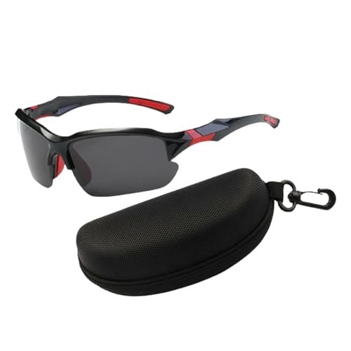 Dickly Fahrradbrille, Schutzbrille, leichte polarisierte Sonnenbrille, Sport-Sonnenbrille für Golf, Outdoor-Aktivitäten, Skifahren, Bergsteigen, grau von Dickly