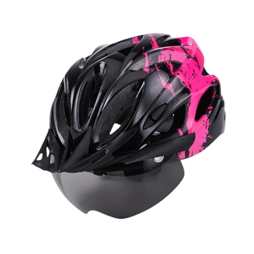 Dickly Fahrradhelm Sporthelme mit Krempe Atmungsaktiv Stoßdämpfender Fahrradhelm Fahrradhelm für Skateboarding Biking Herren, Schwarz Rosa Dickly Fahrradhelm Sporthelme mit Krempe Atmungsaktiv Stoßdämpfender Fahrradhelm Fahrradhelm für Skateboarding Biking Herren, Schwarz Rosa von Dickly