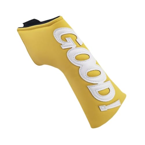 Dickly Golf Putter Kopf Abdeckung Golf Putter Headcover PU Golfer Ausrüstung Golfer Geschenk, Gelb von Dickly