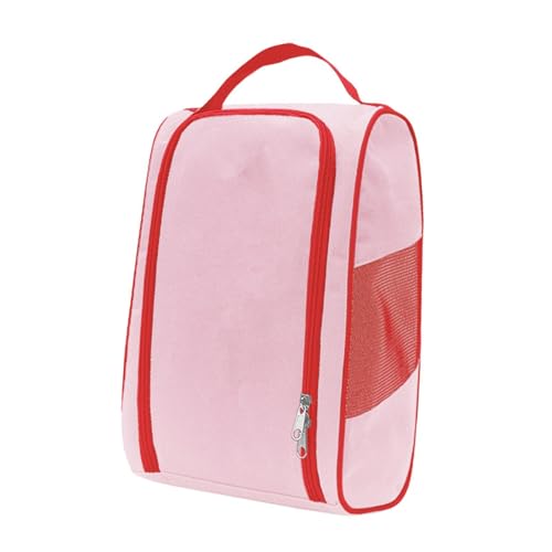Dickly Golf-Schuhtasche, Schuh-Tragetasche, Aufbewahrungstasche für Camping, Fitnessstudio, Outdoor-Sport, Wandern, Pink Rot Dickly Golf-Schuhtasche, Schuh-Tragetasche, Aufbewahrungstasche für Camping, Fitnessstudio, Outdoor-Sport, Wandern, Pink Rot von Dickly