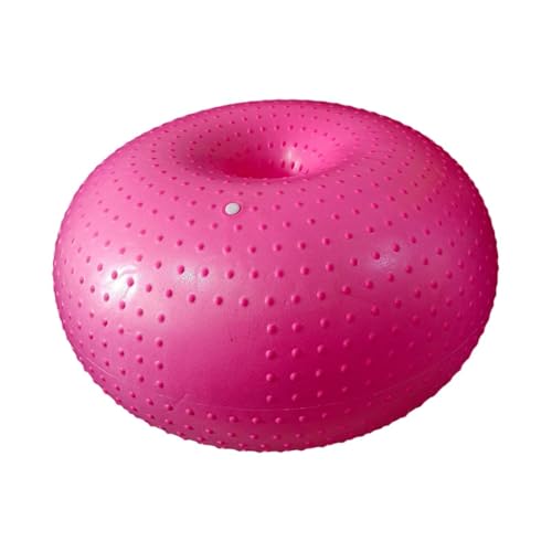 Dickly Gymnastikball, Donut-Ball, PVC, aufblasbar, Fitnessgerät, Yoga-Ball für Gleichgewichts- und Stabilitätstraining, rhythmische Gymnastik, Rose Rot von Dickly