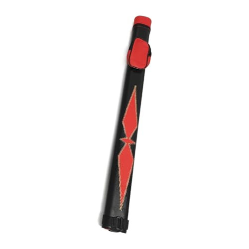 Dickly Harter Pool-Queue-Koffer, Billard-Queue-Koffer, Vintage-Stil, große Taschen, 1 komplette 2-teilige Stangen-Tragetasche, Rot Schwarz Dickly Harter Pool-Queue-Koffer, Billard-Queue-Koffer, Vintage-Stil, große Taschen, 1 komplette 2-teilige Stangen-Tragetasche, Rot Schwarz von Dickly
