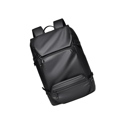 Dickly Herren Laptop-Rucksack, lässige Notebook-Tasche für Outdoor, Radfahren, Angeln, Büro, Schwarz von Dickly