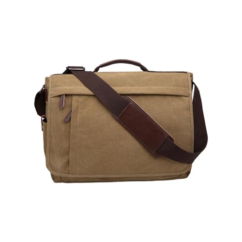 Dickly Herren Umhängetasche Satchel Tasche für Fitnessstudio Business Radfahren Angeln Outdoor Sport, Khaki von Dickly