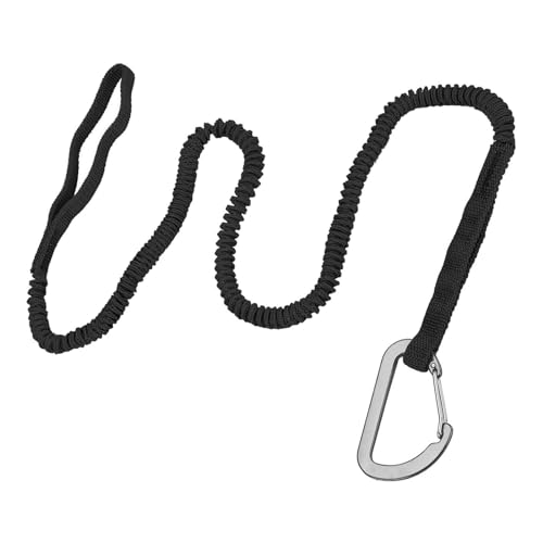 Dickly Kajak Paddel Leine Dehnbar Strap Lanyard Kajak Stange Leinen für Kajakfahren Surfen, Schwarz von Dickly