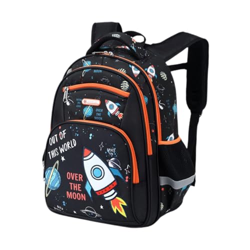 Dickly Kinderrucksack, Kinderbüchertasche, Kindergarten-Tagesrucksack, Kindertagesstätten-Rucksack, Schultasche, tragbarer Cartoon-Rucksack, Kinderrucksack, Rakete von Dickly