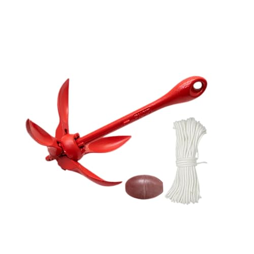 Dickly Klappbarer Enteranker, Schiffsanker, 2,5 kg, mit 20 m Seil, Kleiner Bootsanker, Kajakanker für Paddleboards, Floßjollen Dickly Klappbarer Enteranker, Schiffsanker, 2,5 kg, mit 20 m Seil, Kleiner Bootsanker, Kajakanker für Paddleboards, Floßjollen von Dickly