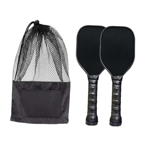 Dickly Pickleball Paddle Pickleball Schläger Einfach Tragen Training Gerät Ergonomische Pickleball Schläger mit Lagerung Tasche für Indoor, Schwarz 2stk von Dickly