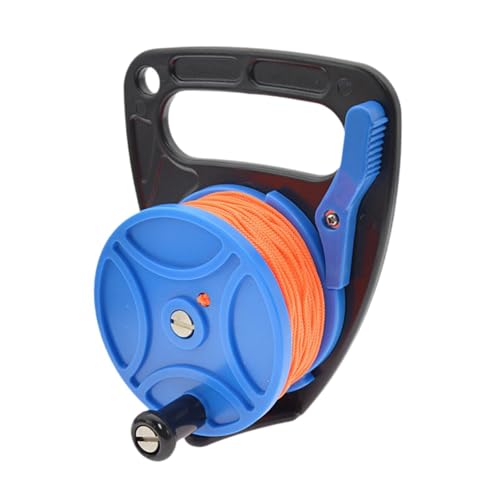 Dickly Reel mit Griff Scuba Dive Reel mit Daumen Stopper Tauchen Finger Spool für Schnorcheln, BLAU von Dickly