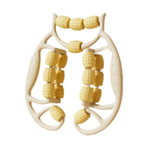 Dickly Relax Roller 18 Räder, Massage Roller Muskel Relaxer Roller, Arm Bein Massage Kreisförmige Beinklemmen für Golfer Ellbogen, Wade, Gelb Dickly Relax Roller 18 Räder, Massage Roller Muskel Relaxer Roller, Arm Bein Massage Kreisförmige Beinklemmen für Golfer Ellbogen, Wade, Gelb von Dickly