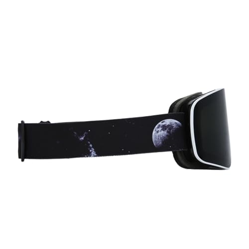 Dickly Skibrille, Brille mit verstellbarem Riemen, Outdoor-Sport, Schneebrille, Skibrille für Snowboarden, Radfahren, Motorrad, Schwarzgraue Linse von Dickly