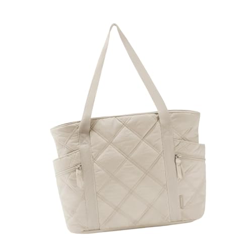 Dickly Tasche für Damen, vielseitige, Trendige Handtasche für Reisen, Geschenke, Partys, Pendeln, Einkaufen, Beige von Dickly