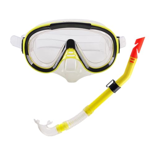 Dickly Tauchmaske und Schnorchelset, professionelle Schnorchelausrüstung für Männer und Frauen, Taucherbrille zum Schnorcheln, Wassersport, Tauchen, Gelb Klar Dickly Tauchmaske und Schnorchelset, professionelle Schnorchelausrüstung für Männer und Frauen, Taucherbrille zum Schnorcheln, Wassersport, Tauchen, Gelb Klar von Dickly