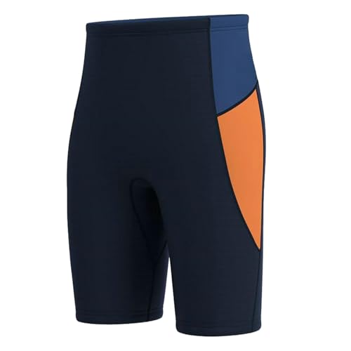 Dickly Herren Neopren-Shorts, 3 mm Neopren-Shorts, Badehose Leggings Badehose für Schnorcheln Surfen Wassersport, Schwarz XL von Dickly