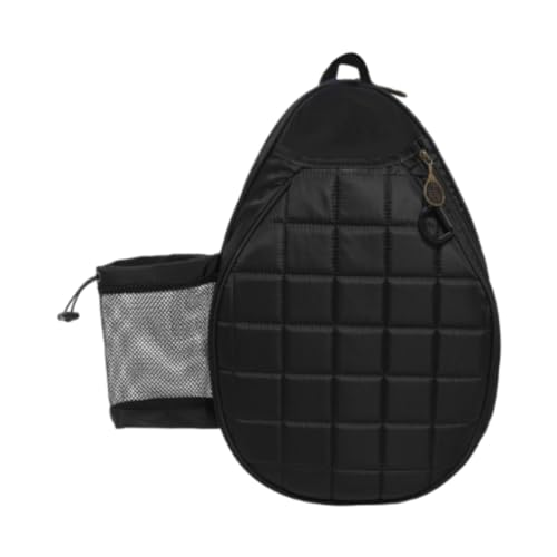 Dickly Tennis Tasche Tennis Schläger Tragen Tasche Badminton Schläger Tasche Tragbare Seite Taschen Tennis Schläger Abdeckung Tasche Schulter Handtasche für, Schwarz von Dickly