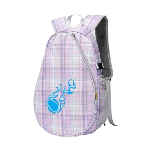 Dickly Tennisschlägertasche, Pickleball-Schläger-Rucksack, große Kapazität, Spieler-Reißverschluss, Tragetasche, Sporttasche für Erwachsene, LILA von Dickly